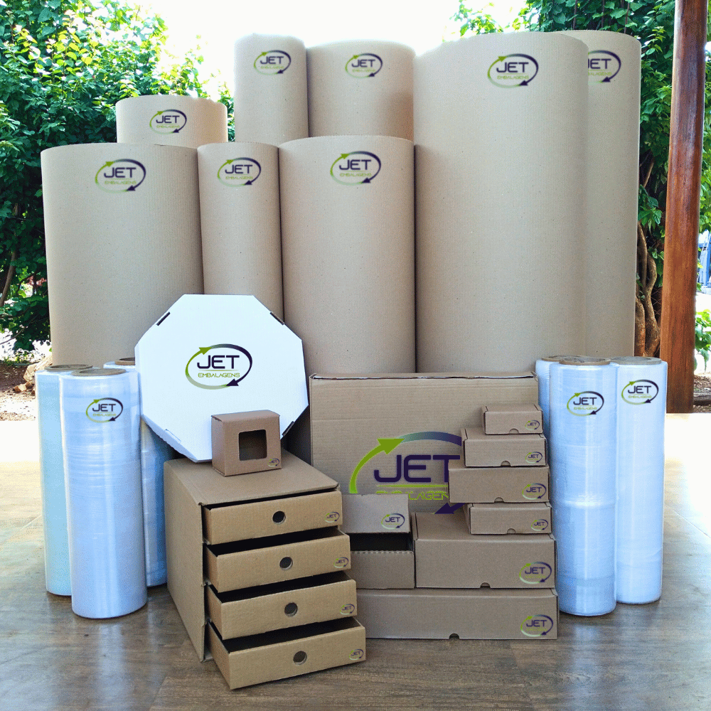 Embalagens de Papelão, Bobina de Papelão Ondulado. Film Stretch