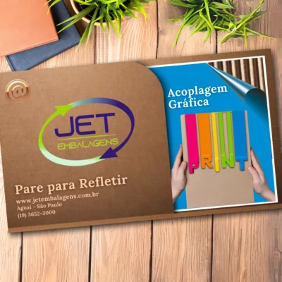 Acoplagem Gráfica em Papelão ondulado face simples onda B